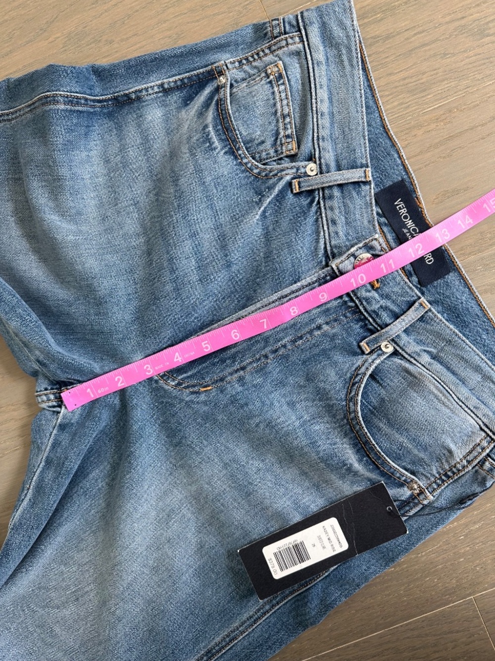 Veronica Beard KASEY Raw Hem Wide Leg Jean Jeans Dusted Glare - With tags - 26 - Picture 5 of 7